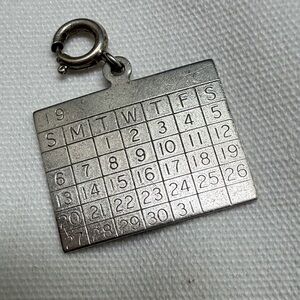 Danecraft Sterling Silver Calendar Charm